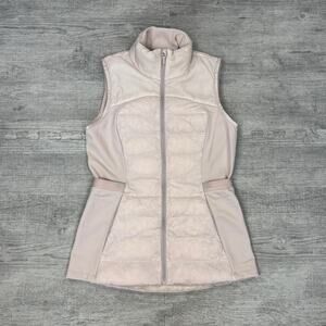 Lululemon Down For It Puffer Vest Womens 6 Goose Down Full Zip Sporty Light Pink